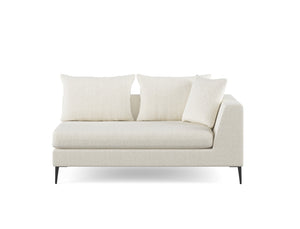 Natalia Right Facing 2 Seater Sofa, White Granite