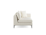 Natalia Right Facing 2 Seater Sofa, White Granite