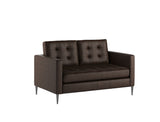 Pierre 2 Seater Leather Sofa, Saddle Brown
