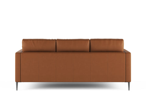 Pierre 3 Seater Leather Sofa, Cinnamon Brown
