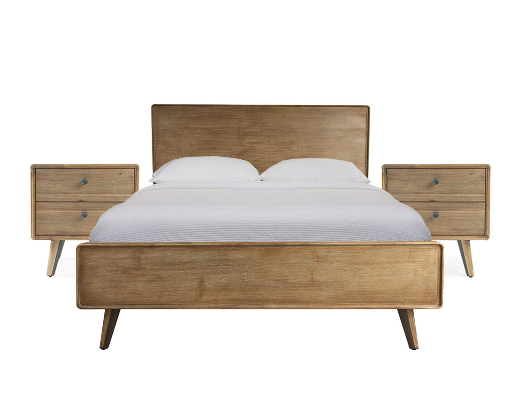 Roxanne Queen Bed Frame with 2 Bedside Tables Set