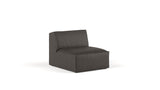 Scott Armless Leather Sofa, Smoke Grey