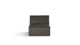 Scott Armless Leather Sofa, Smoke Grey