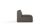 Scott Armless Leather Sofa, Smoke Grey