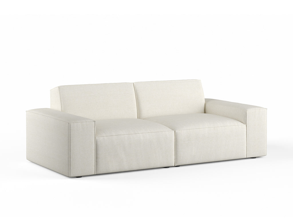 Scott 3 Seater Sofa, White Castle