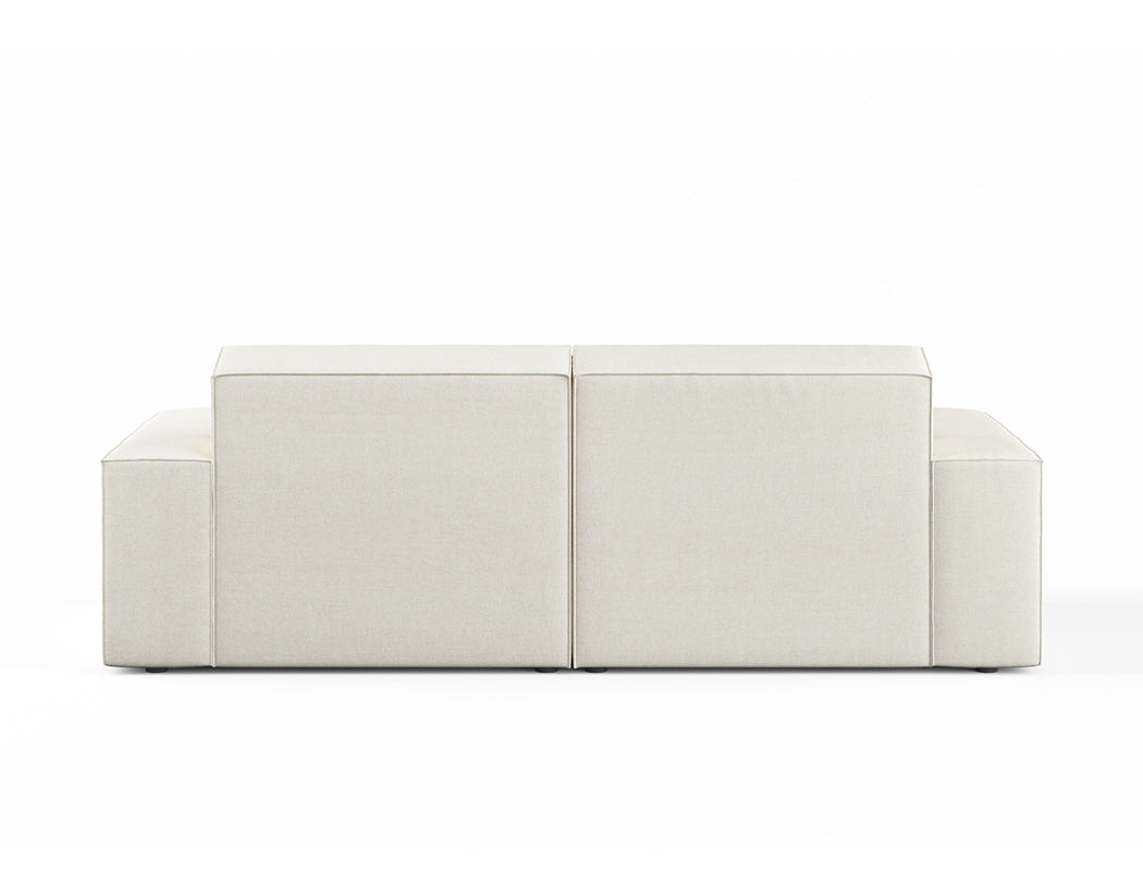 Scott 3 Seater Fabric Sofa, White Castle