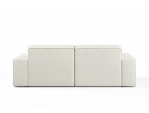 Scott 3 Seater Fabric Sofa, White Castle