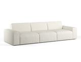 Scott 4 Seater Sofa, White Castle