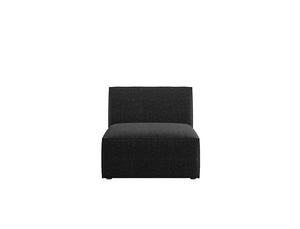 Scott Armless Sofa, Black Granite