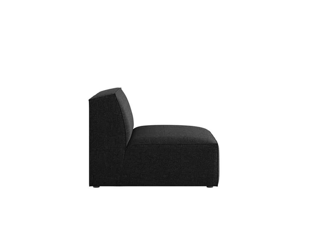 Scott Armless Sofa, Black Granite