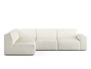 Scott Left Facing 4-Piece Sectional Sofa, White Castle