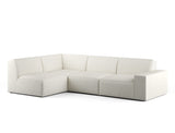 Scott Left Facing 4-Piece Sectional Sofa, White Castle