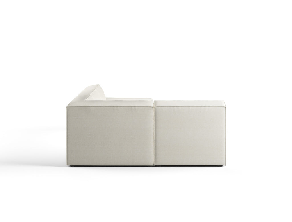 Scott Left Facing 4-Piece Sectional Sofa, White Castle