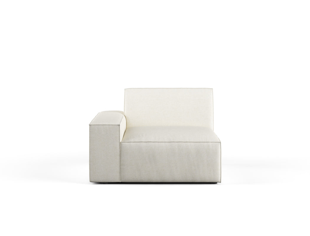 Scott Left Corner Sofa, White Castle