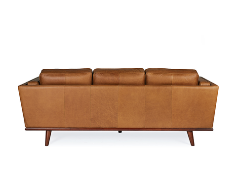 Sidney 3 Seater Leather Sofa, Vintage Tan (Premium)