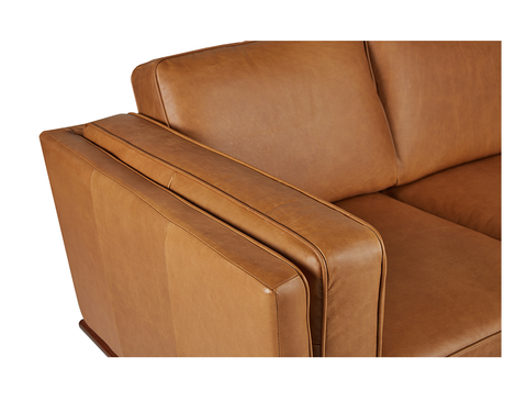 Sidney 3 Seater Leather Sofa, Vintage Tan (Premium)