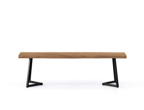 Verona Live Edge Solid Wood Dining Bench, Natural 150cm Customised: Delivery in 8-10 Weeks