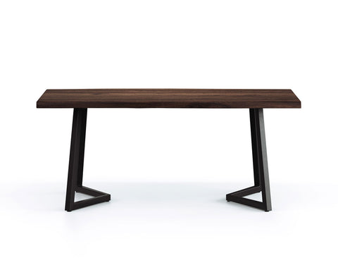 Verona Live Edge Solid Wood Dining Table, Dark Walnut (180cm)