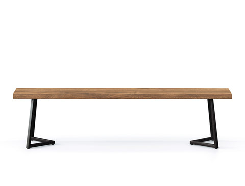 Verona Live Edge Solid Wood Dining Bench, Natural 180cm Customised: Delivery in 8-10 Weeks