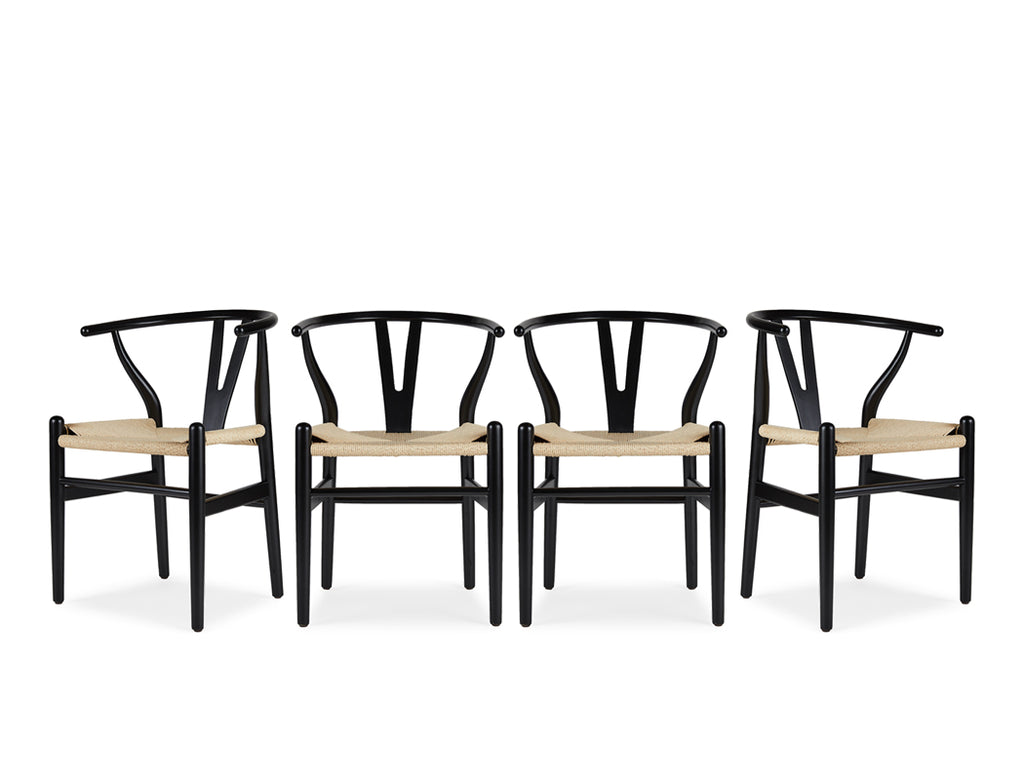 Wishbone dining chair set of 4 deals