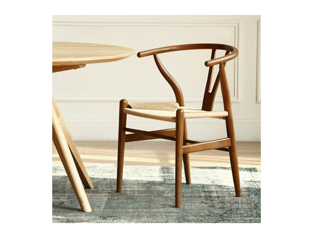 Y Wood Dining Chair, Walnut Brown