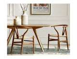 Wishbone Y Wood Dining Chair, Walnut Brown