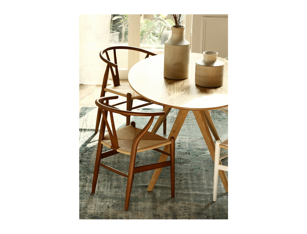 Y Wood Dining Chair, Walnut Brown
